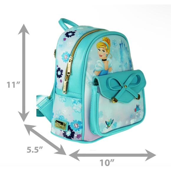 Wandapop Disney Princess Cinderella 11" Vegan Leather Mini Backpack - Picture 4 of 4